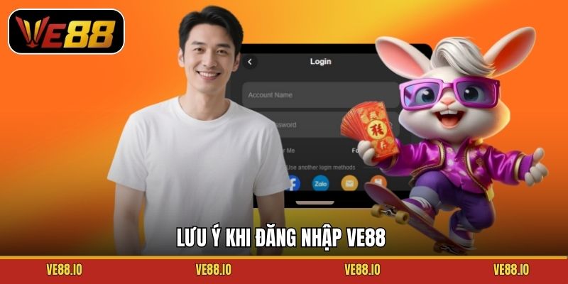 Lưu ý khi đăng nhập Ve88